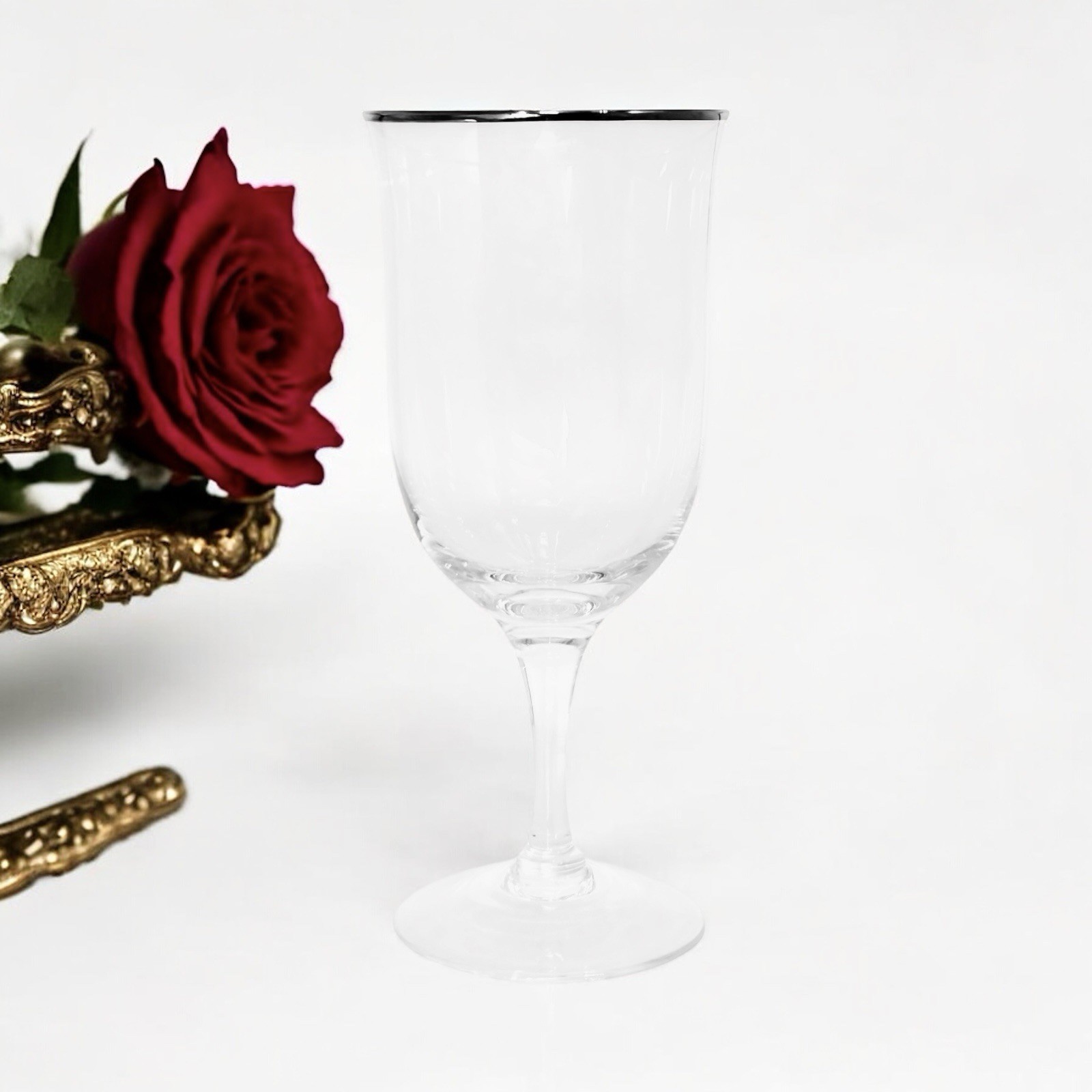 Noritake Crystal PARIS 867 Handmade Clear Platinum 15 OZ Iced Tea Glass NEW