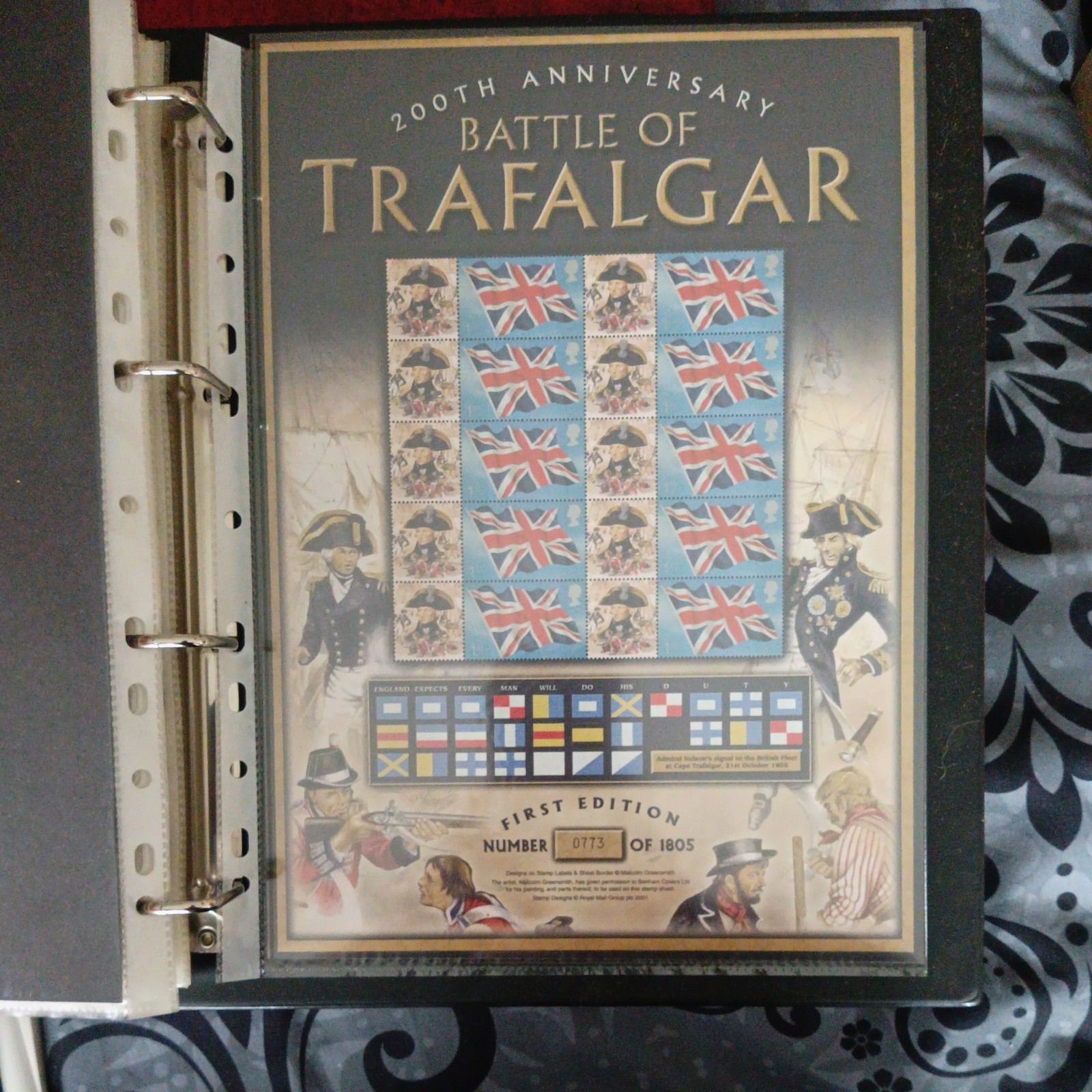 GB  QEII SMILER SHEET BATTLE OF TRAFALGAR MNH