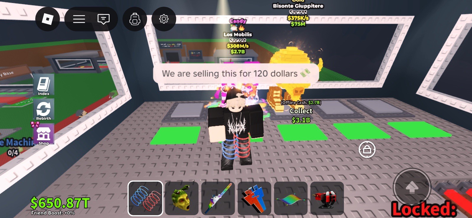 Roblox Game Asset with In-Game Cash and Items