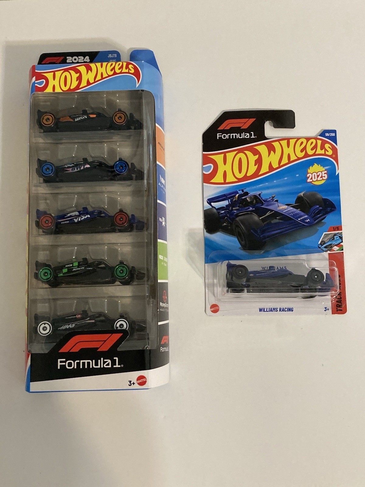 HOT WHEELS 5-pack Formula 1 Racing Cars / Williams Racing Lot