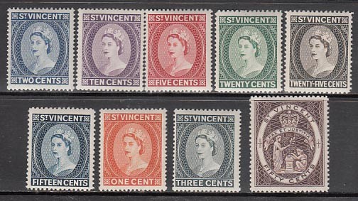 San Vicente - Mail Yvert 192/200 * Mh Isabel II