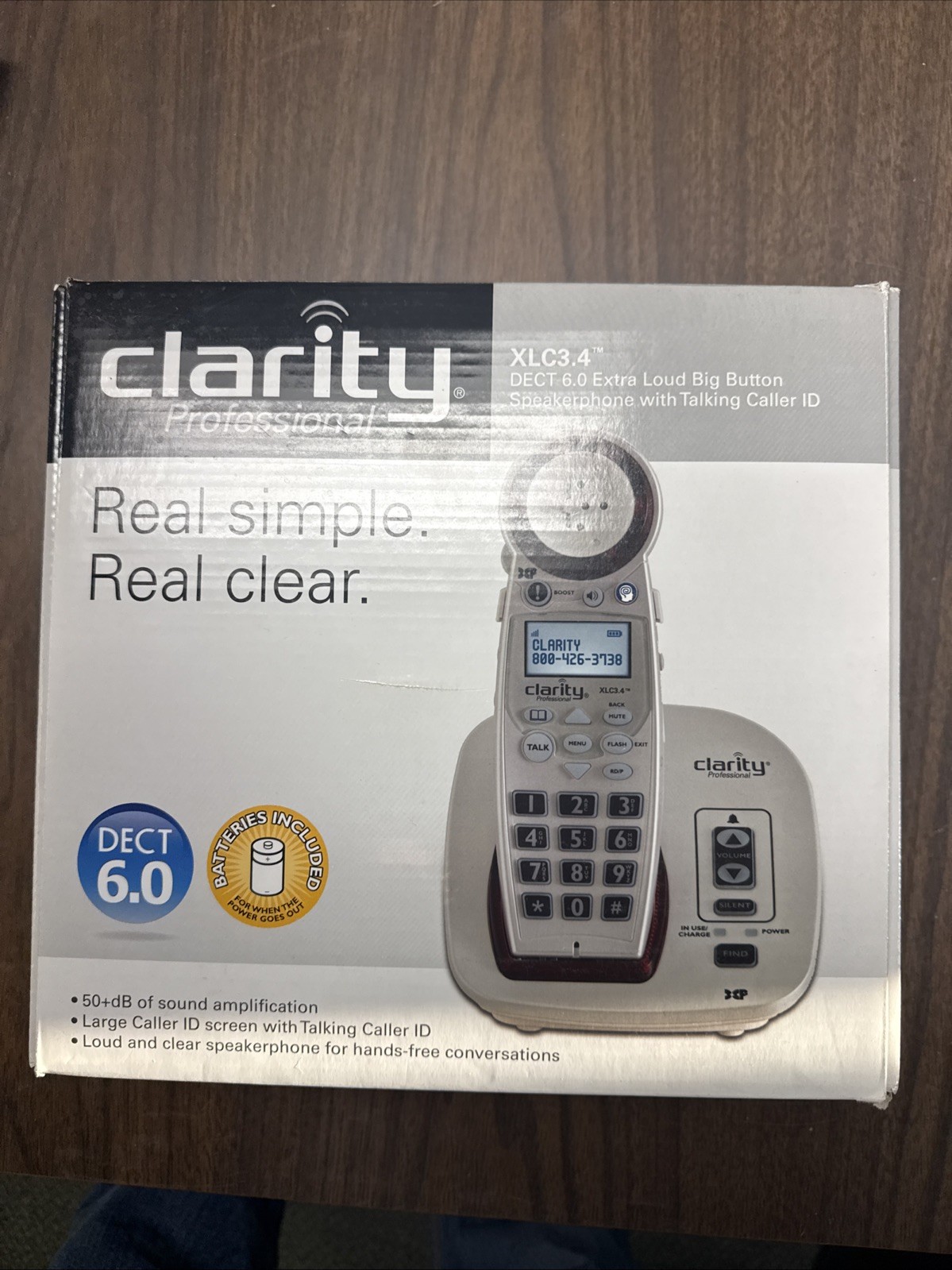 Clarity XLC3.4 1.9 GHz Cordless Phone w/ caller ID  Complete