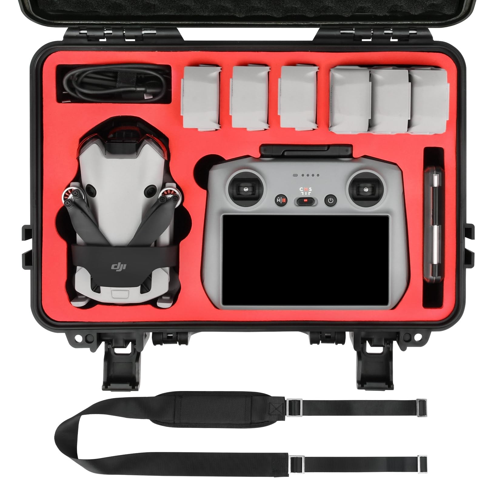 keketoha Hard Case for DJI Mini 4 Pro: IP67 599.12 cubic inches, Black 