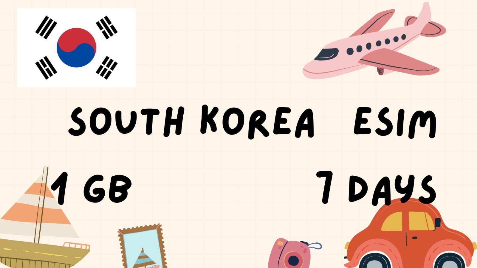 South Korea – 1GB Data | 7 Days | Best Value for Travelers | Openmobile