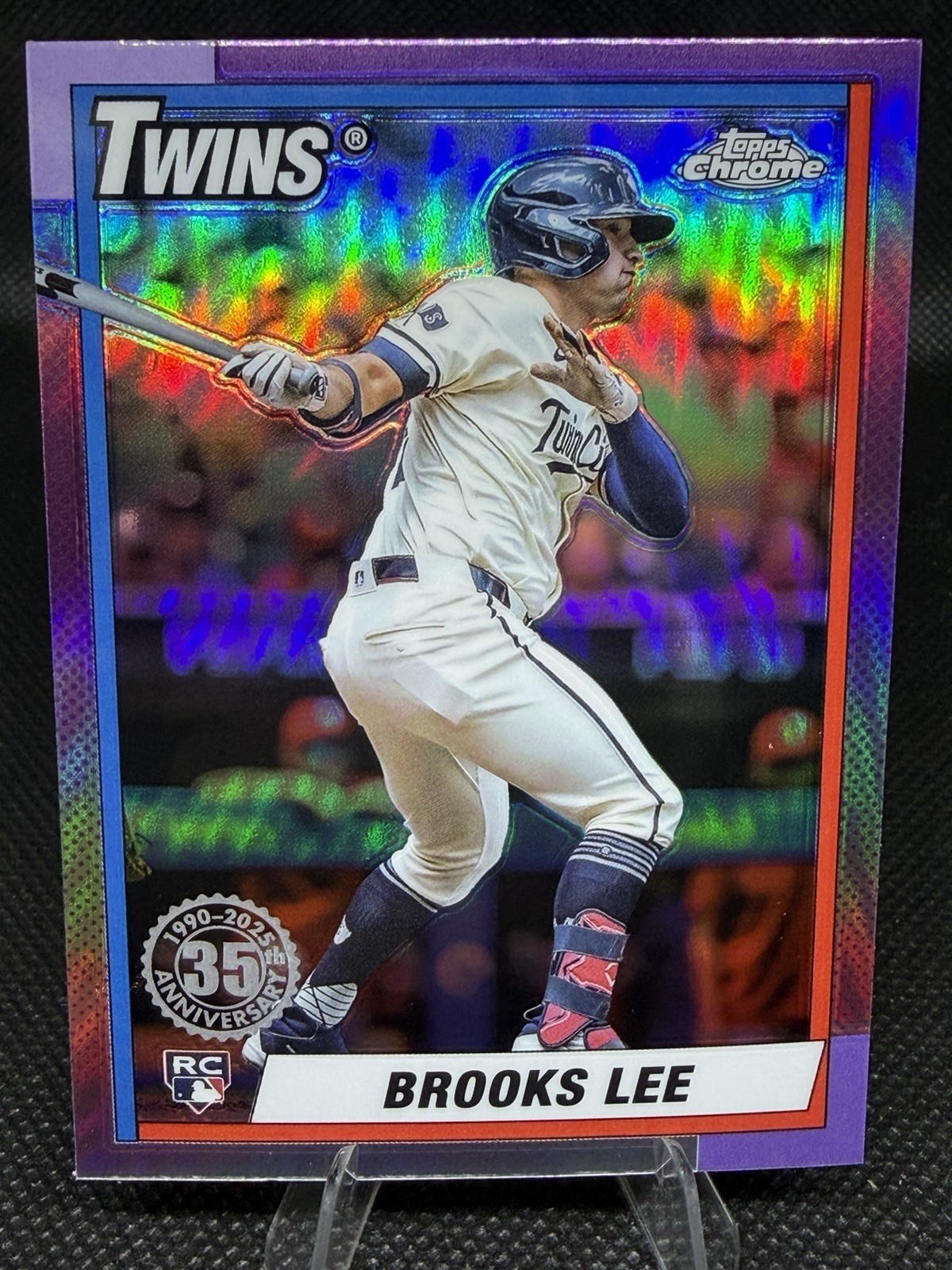 Brooks Lee RC 2025 Topps Series 1 1990 Topps Chrome Baseball Insert - Twins