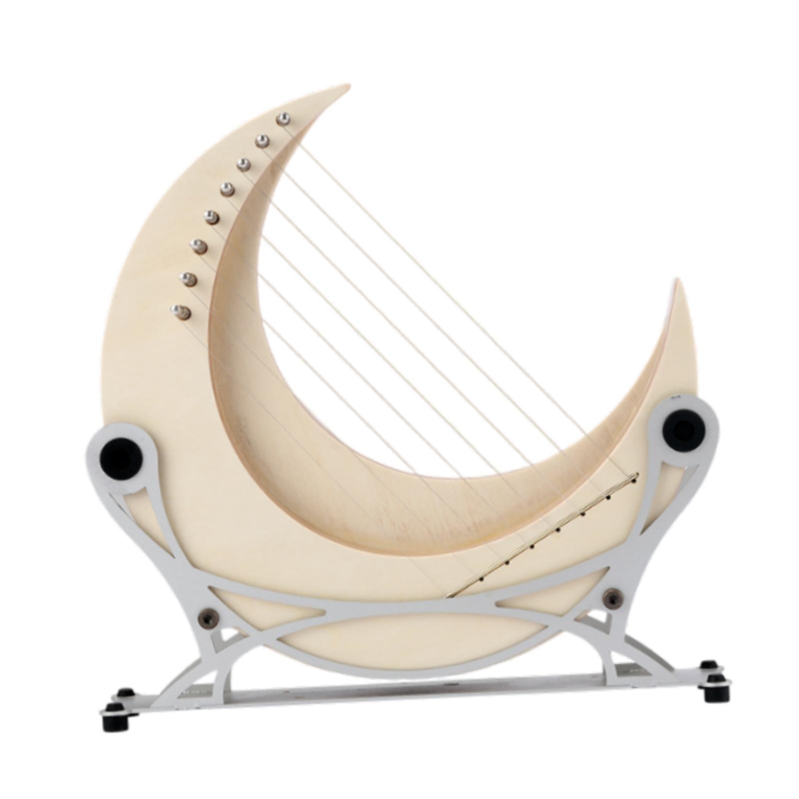 8 String Lyre Harp with Stand Interactive Single Board Professional Creative