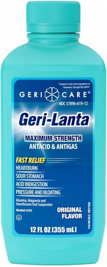 Geri-Lanta Maximum Liquid Antacid Original Flavor 400 mg - 40 mg 12 oz.
