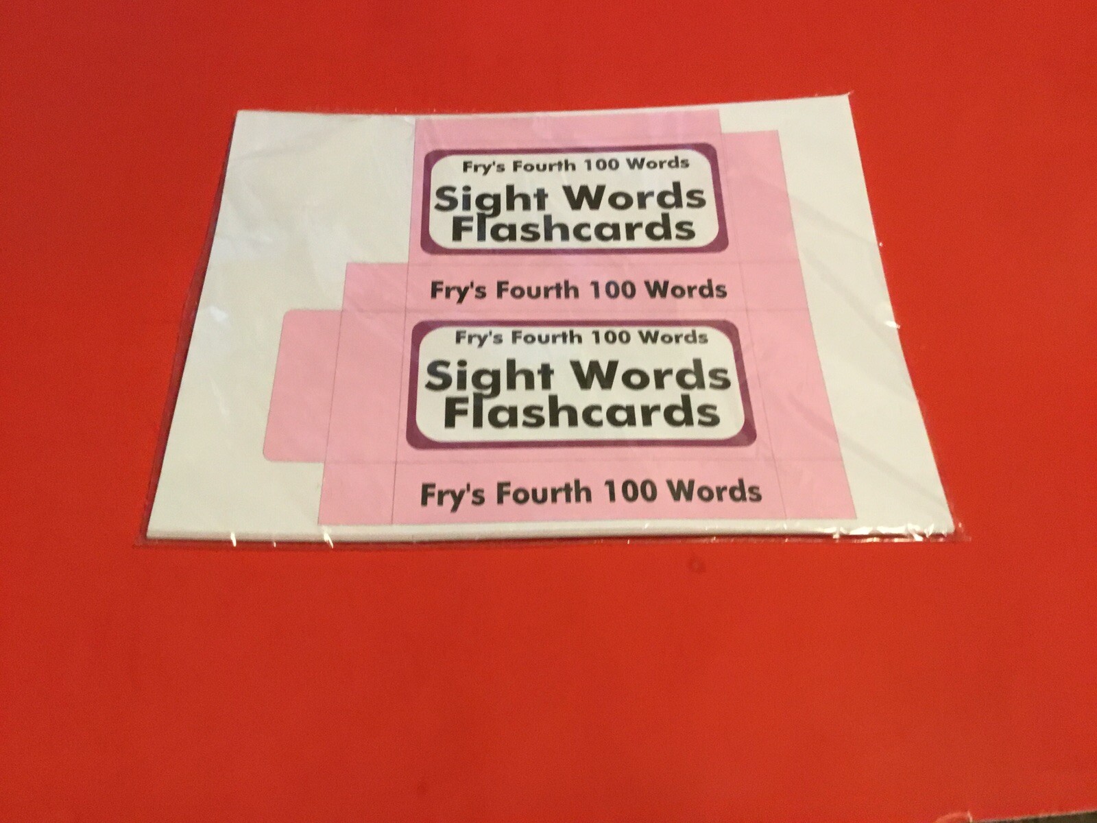 Fry's Fourth Hundred Words - PRINTED & UNCUT - Sight Word Flash Cards