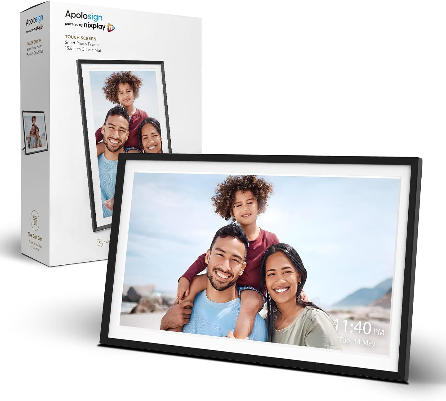 Digital Picture Frame Powered by Nixplay, 15.6" Large Wifi Digital Photo Frame,