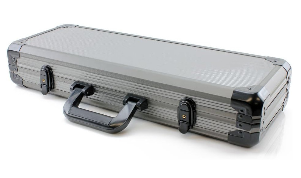 500pc Deluxe Poker Chip Case Gray - Reinforced Strong Sturdy Design Poker Chips