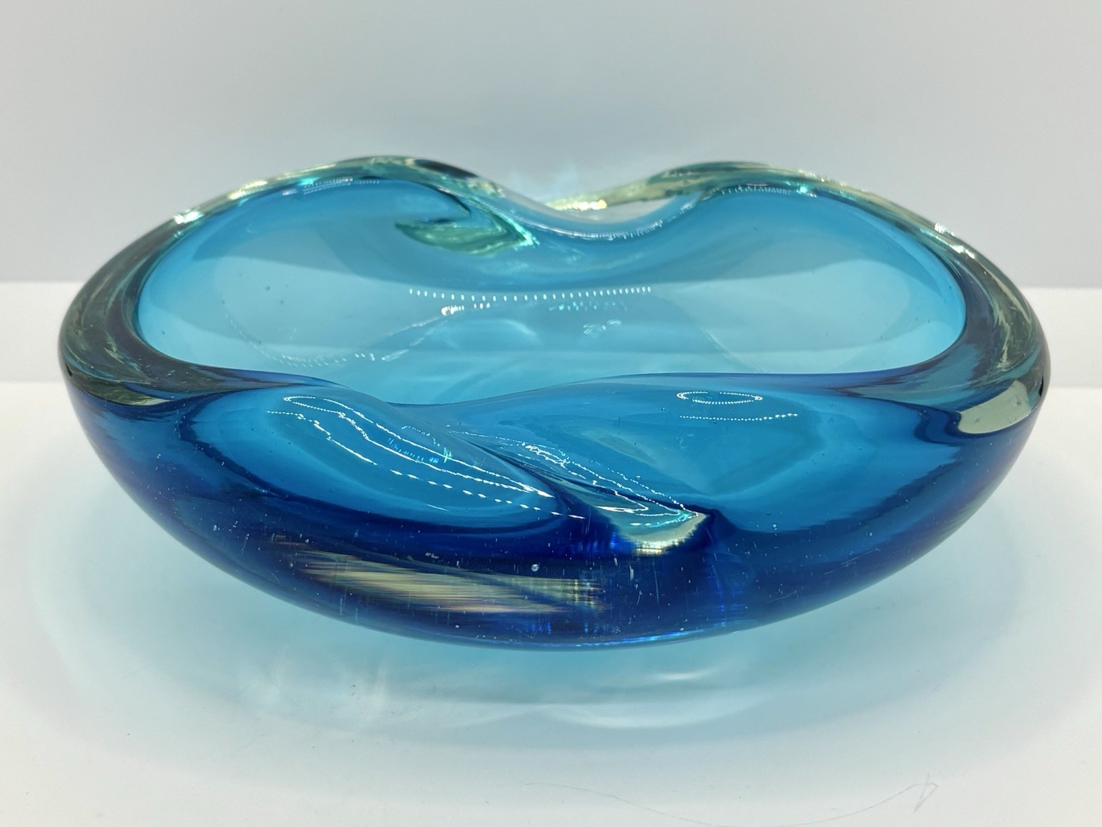 MCM 7.5" Thick Glass Bowl • Possibly Murano