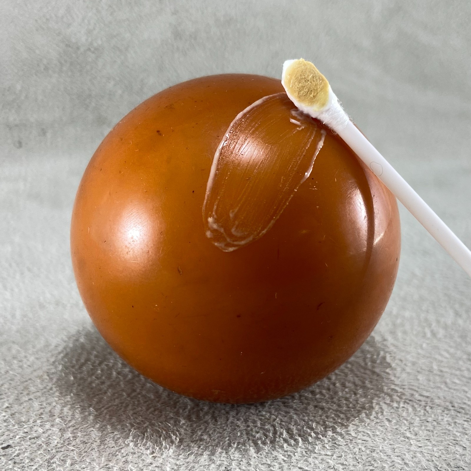 Vintage Amber Color Bakelite Catalin Sphere Ball 55mm 112g Germany