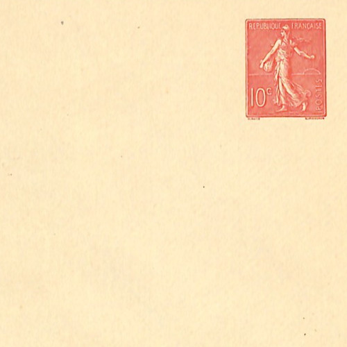 FRANCE SOWER Postal Stationery Envelope 10c Unused{samwells-covers}WZ219