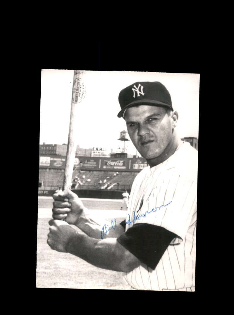 Bill Moose Skowron JSA Signed Vintage 4x5 50s New York Yankees Original Photo