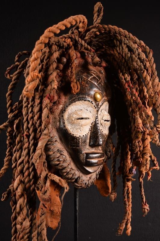 African Old Chokwe Raste Mask/Mask Dr Del Congo Africa Afrique 1439