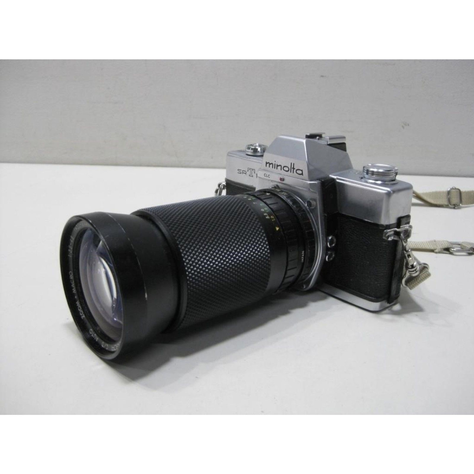 Vintage Minolta SR-T 100 35mm SLR Film Camera w/ Soligor 35-200mm Lens