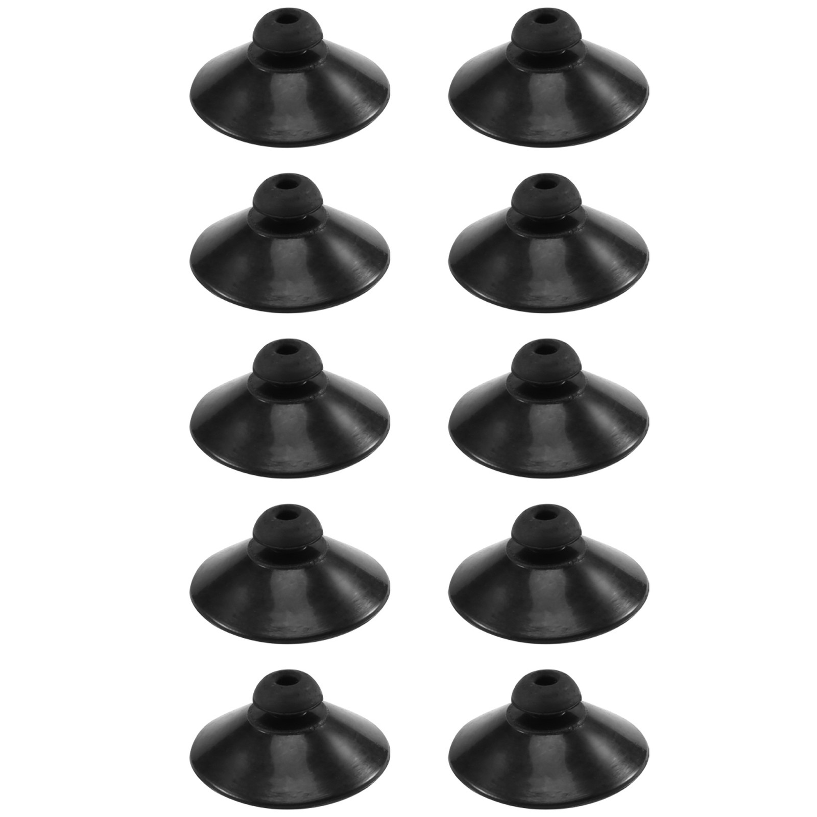 10 x Black rubber 27mm Suction Cup Clip Sucker For Aquarium Fish Tank Pump U8M4