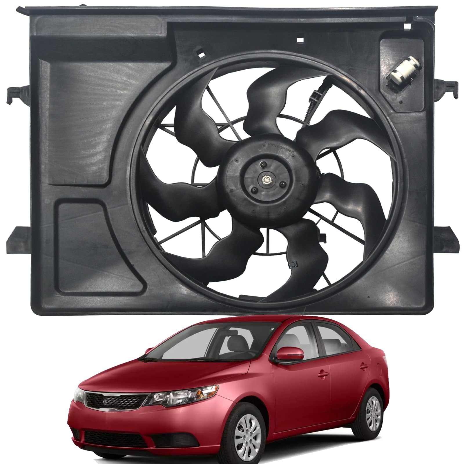 12V Engine Radiator Cooling Fan Assembly for 2010-2013 Kia Forte/Forte Koup