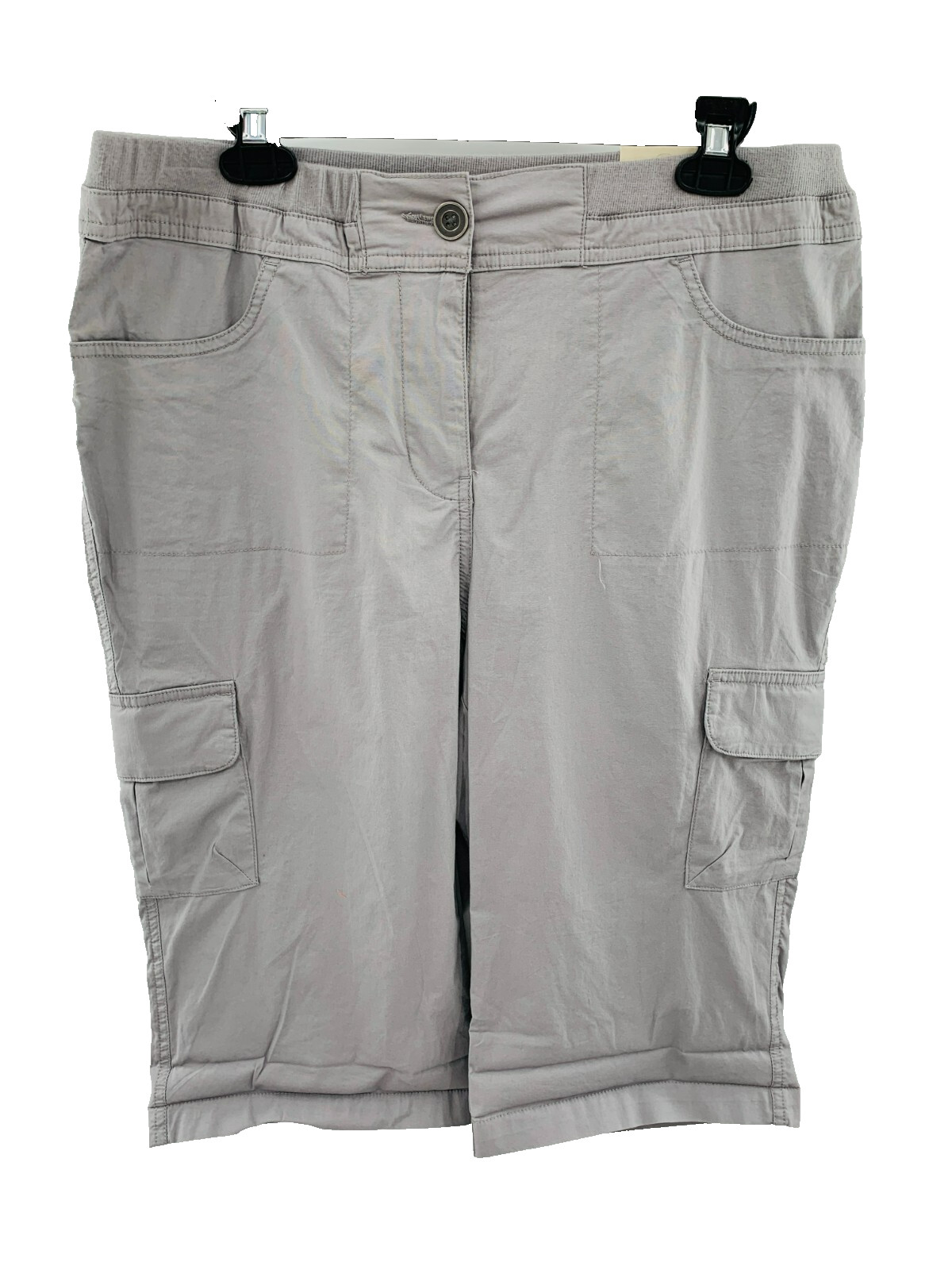 Laura Ashley Bermuda Shorts Women's Size 12 Gray Knee Length NWT