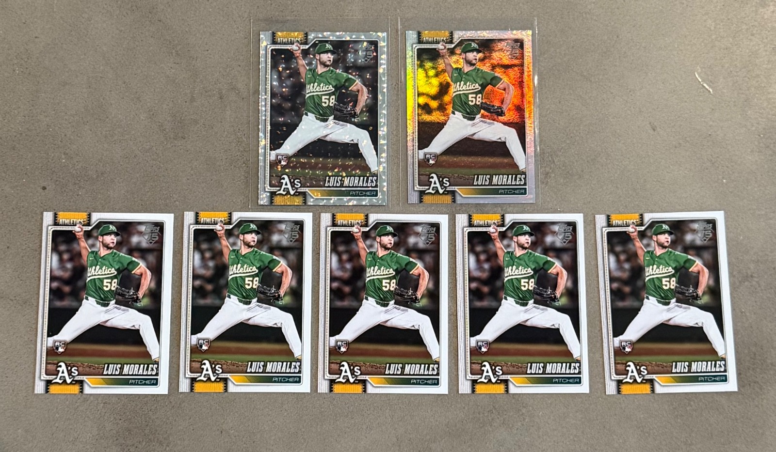 MLB BASEBALL TOPPS 2026 SERIES 1 LUIS MORALES ROOKIE CARD LOT OAKLAND ATHLETICS