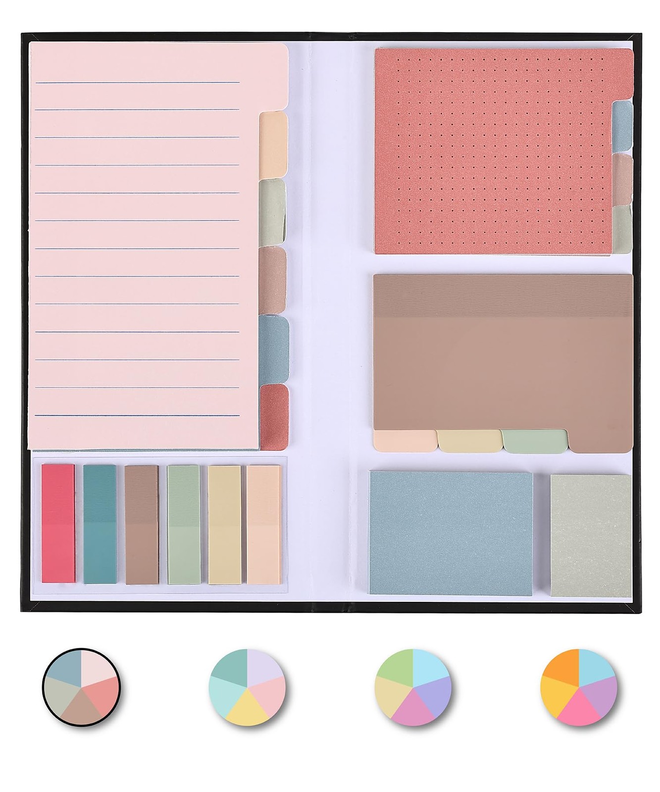 Mr. Pen- Sticky Note Set, 410 Pack, Vintage Colors, 1 