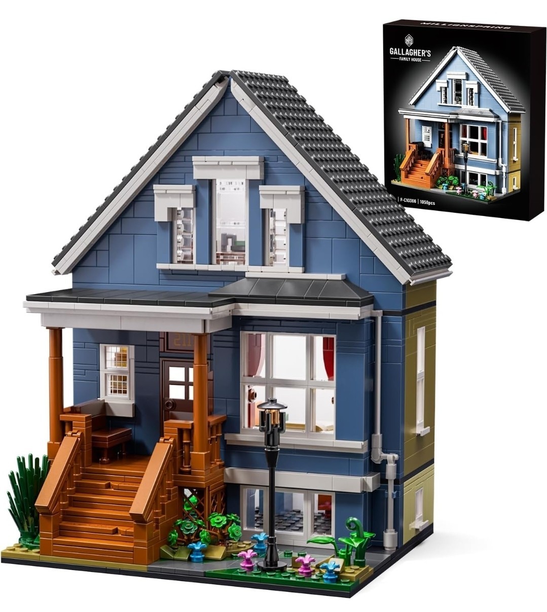 Gallagher House Building Set 1058PCS Shameless TV Series Model Bricks Toy Gift