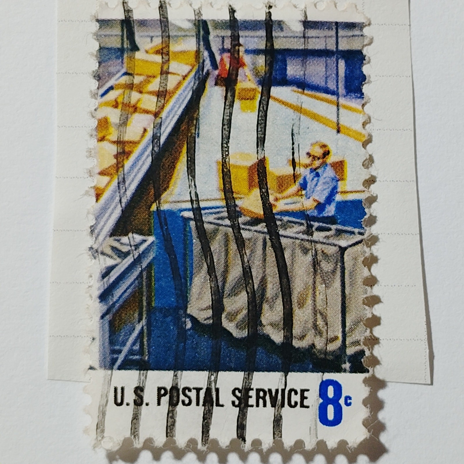 1973 US 8c Sack Sorting Postal Employees Stamp #1495 Used Cancelled