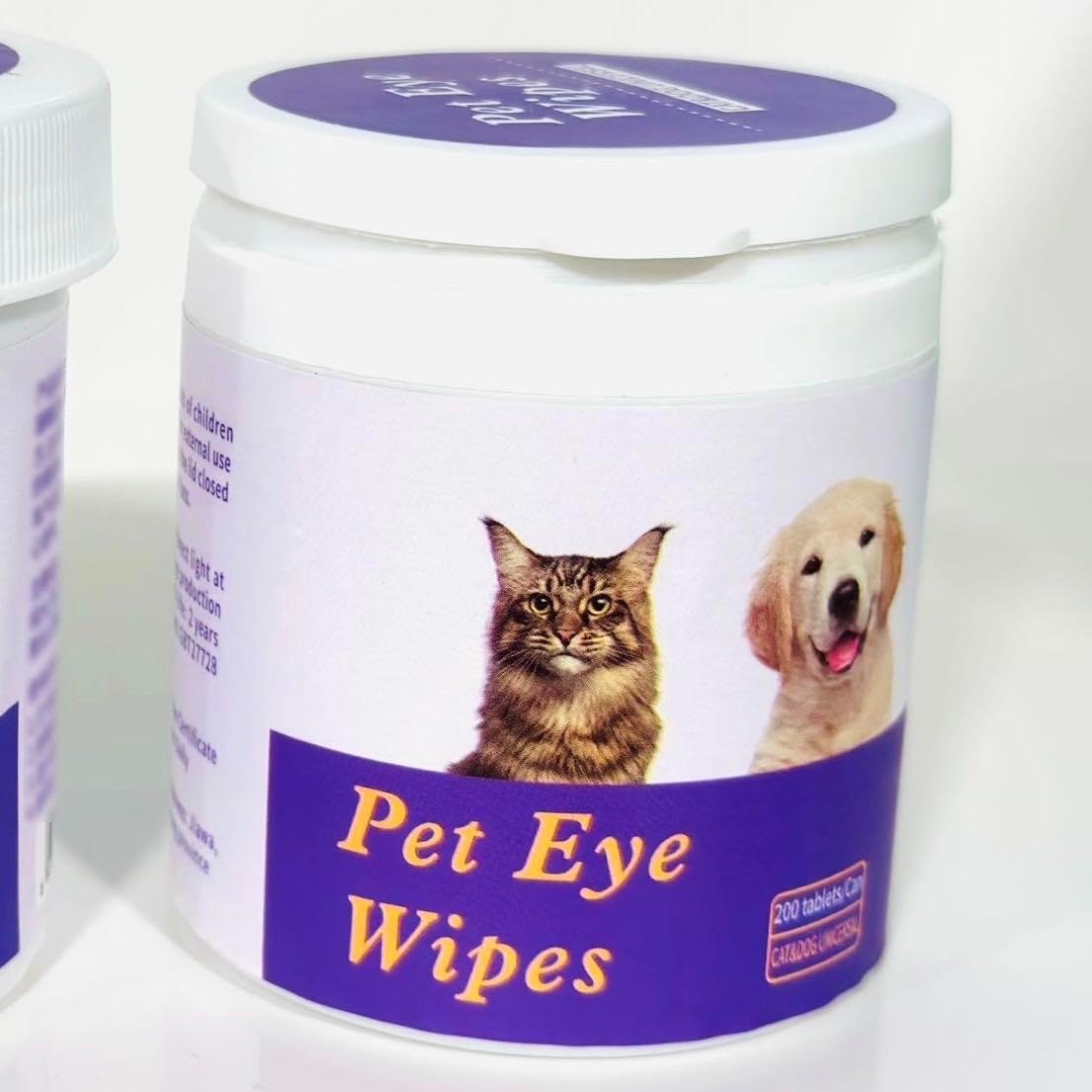 Pet Eye Wipes, 200 Wipes  Can Pet Eye CleaningWipes, Tear Stain Removing Wipe, P