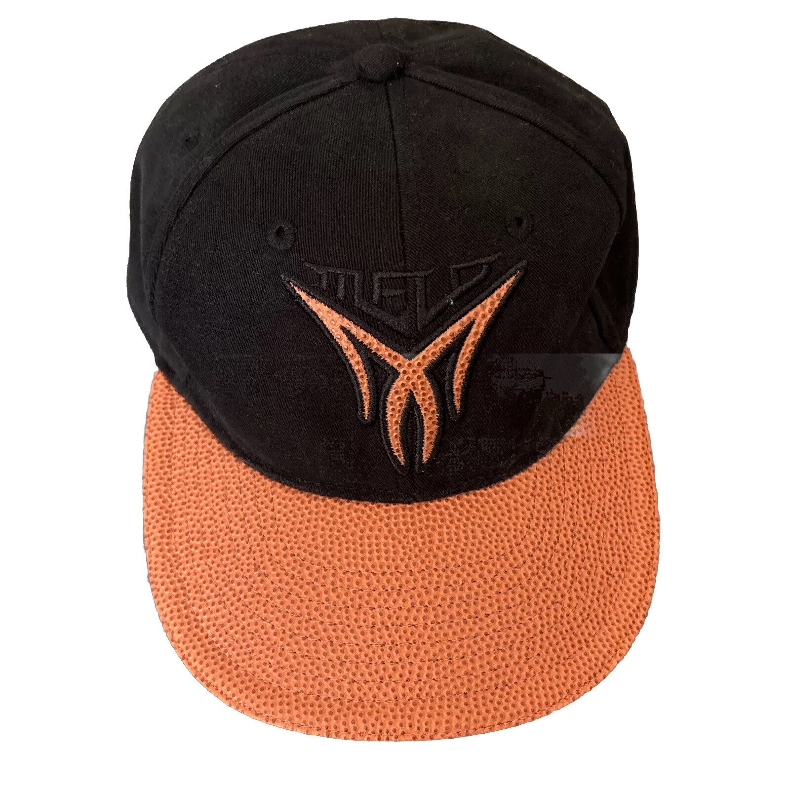 Air Jordan Melo  Youth Snapback Cap Hat Black Orange  Basketball  Rubber Look