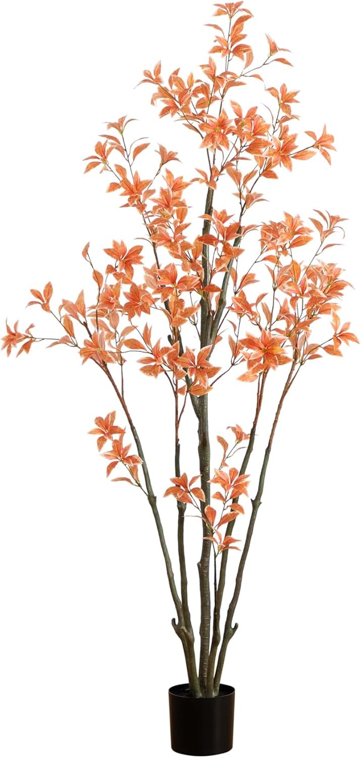 Nearly Natural 6ft. Autumn Pieris Artificial Fall Tree