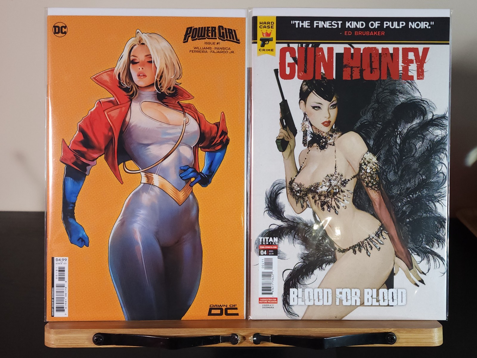 Two Comics SOZOMAIKA COVERS Power Girl #1 GUN HONEY #4 9.6/NM+