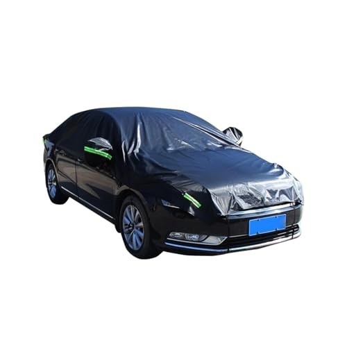 Half Car Cover, Sun Protection Heat Insulation for All Seasons, 1 PC Black