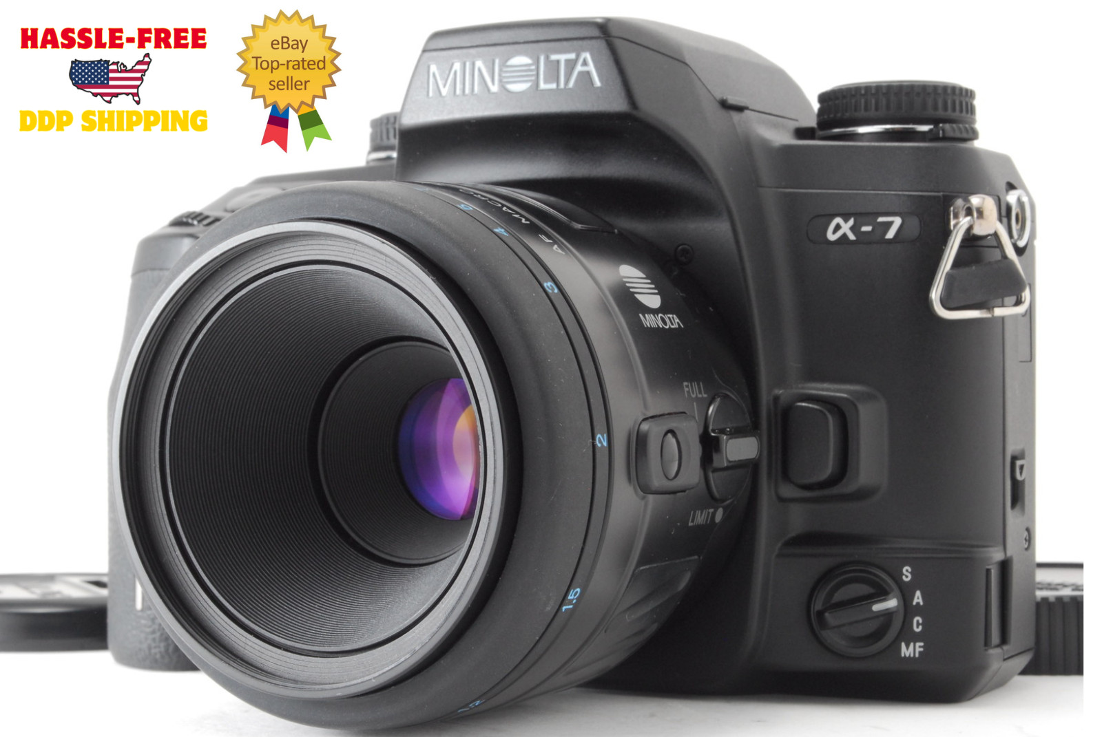 [Near MINT] Minolta α7 a7 Alpha Maxxum Dynax AF 50mm F2.8 Macro Lens From JAPAN