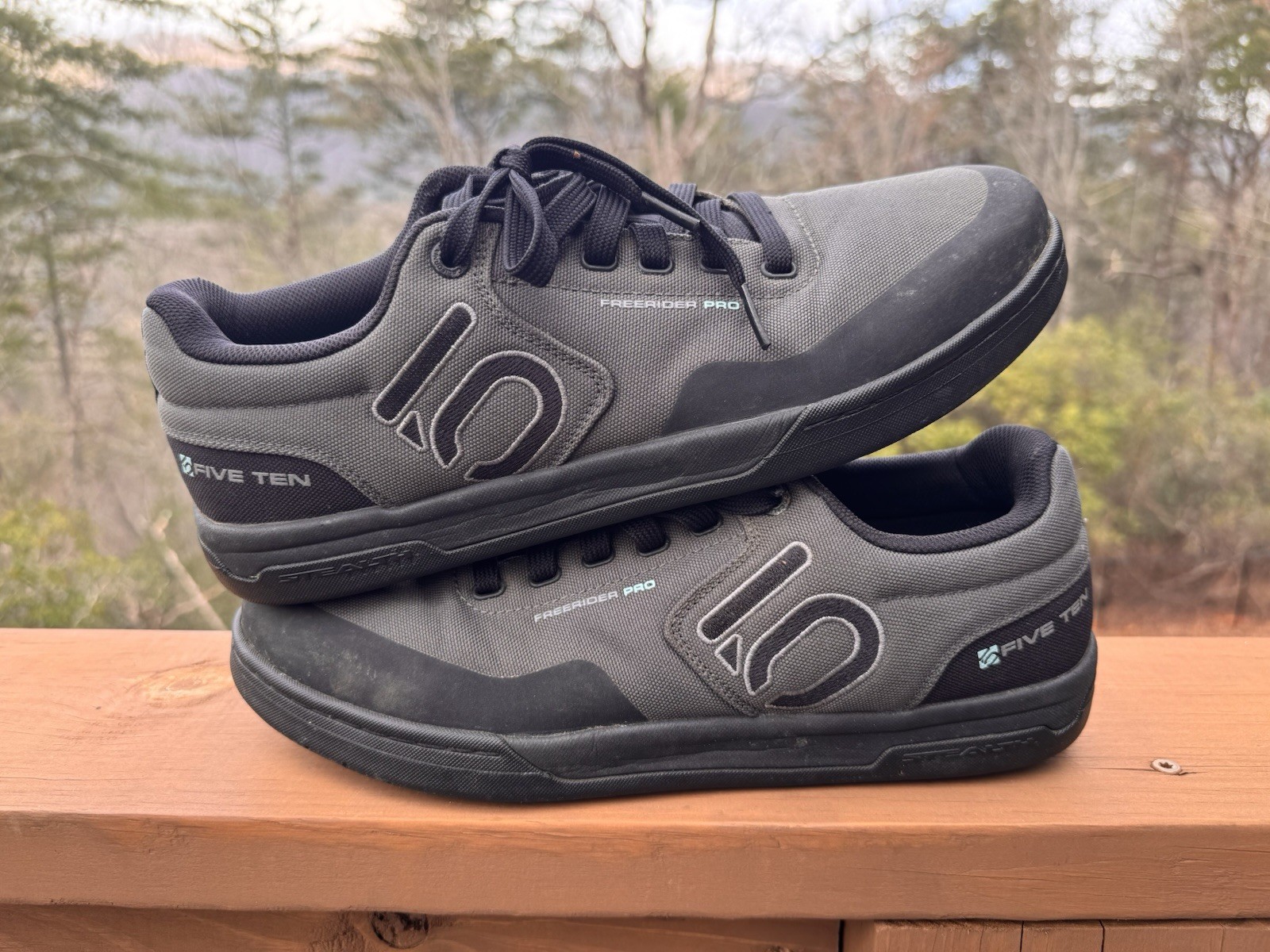 Adidas Freerider Pro Men's 12 Five Ten Canvas Mountain Bike Shoes Black Gray