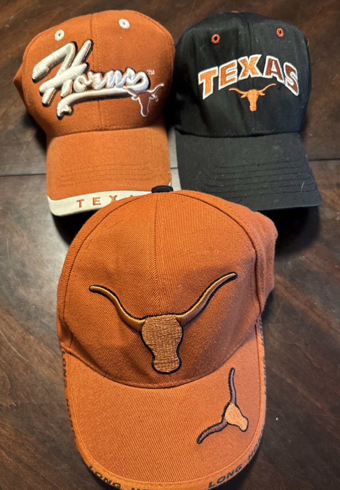 Texas Longhorns Ball Cap Lot Of 3 Embroidered, Great Condition #1120