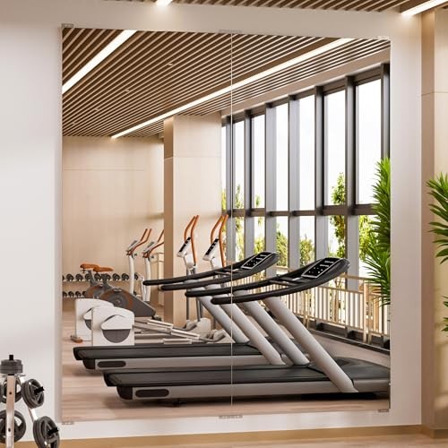  71" x 64" (2PCS 71" X 32") Gym Mirror - Full 71"L x 32"W Frameless -2pcs