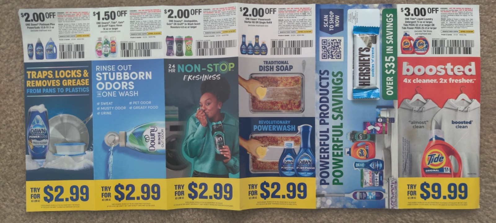 Coupons P&G Swiffer Cascade Dawn Downy Febreeze Tide Always  $35+ EXP 2/28/2026