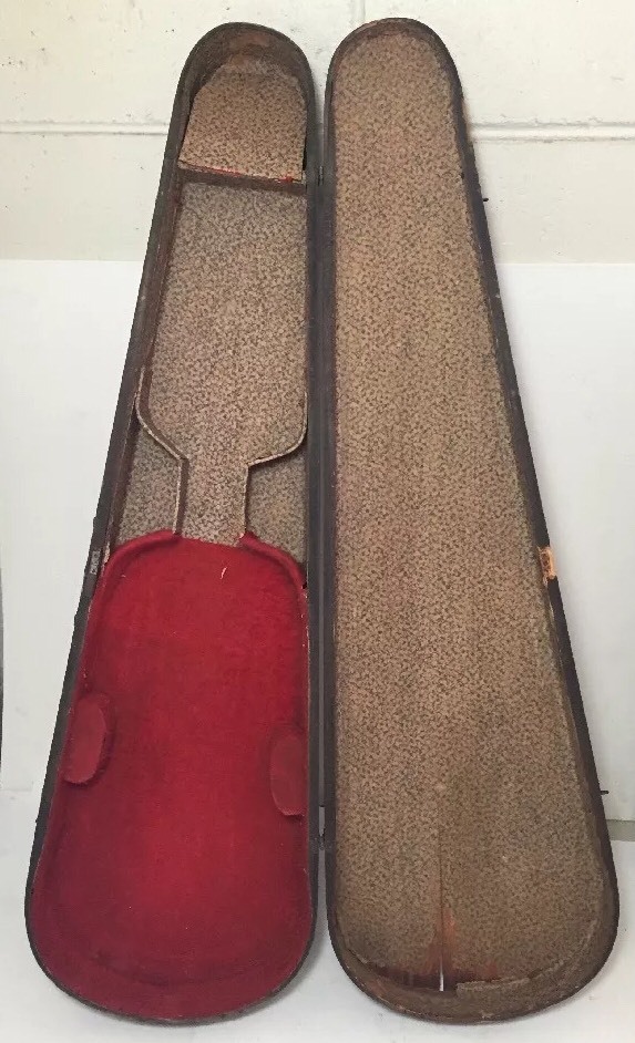 Black Antique Vintage Wood Violin / Fiddle Case