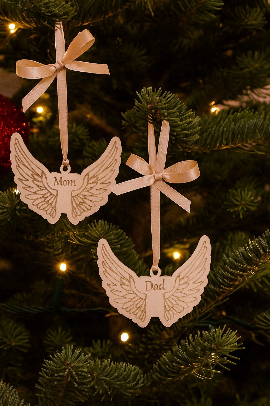 Christmas Ornament Personalized Angel Wings