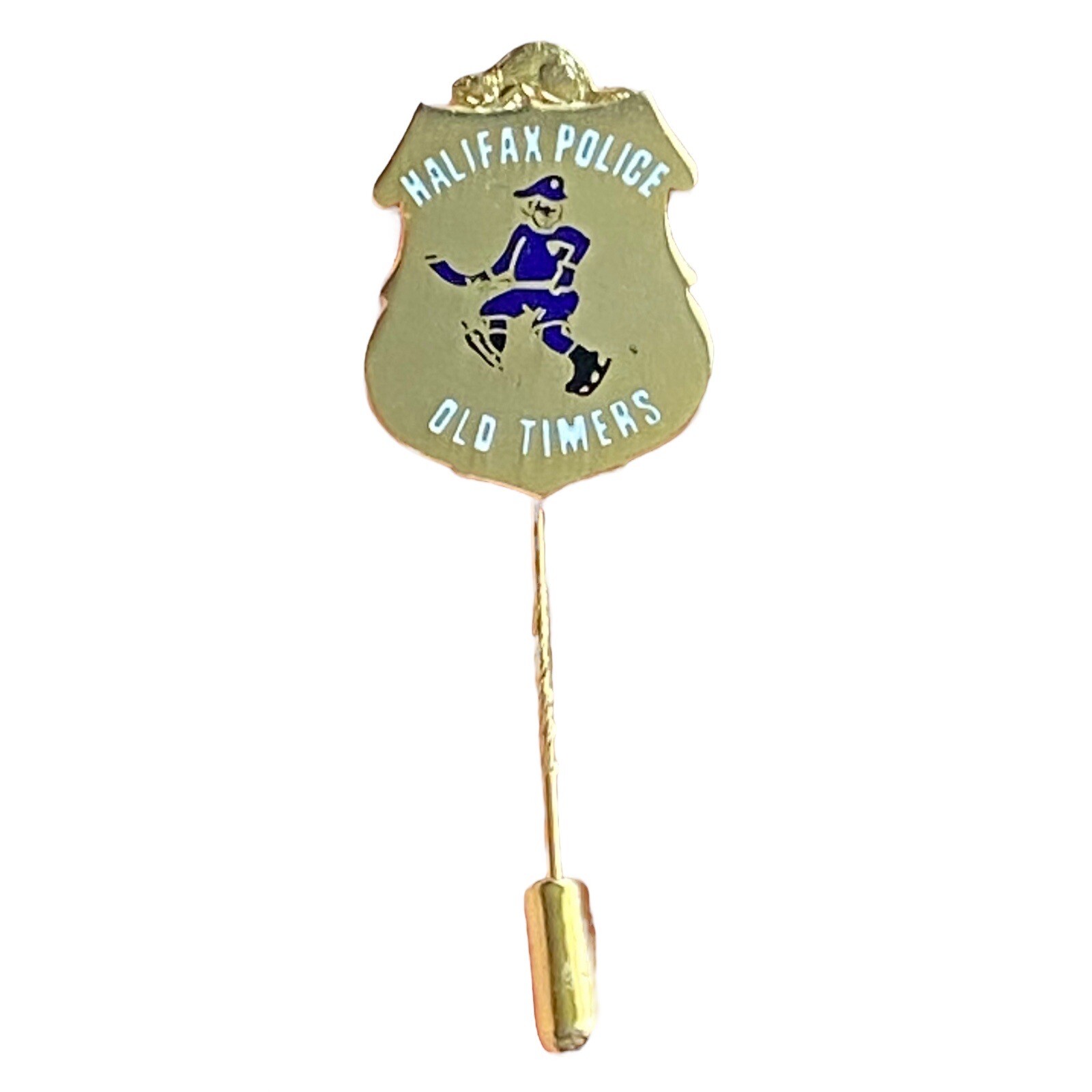Halifax, NS Police Old Timers Hockey Team Stick Lapel Pin Nova Scotia Canada 455