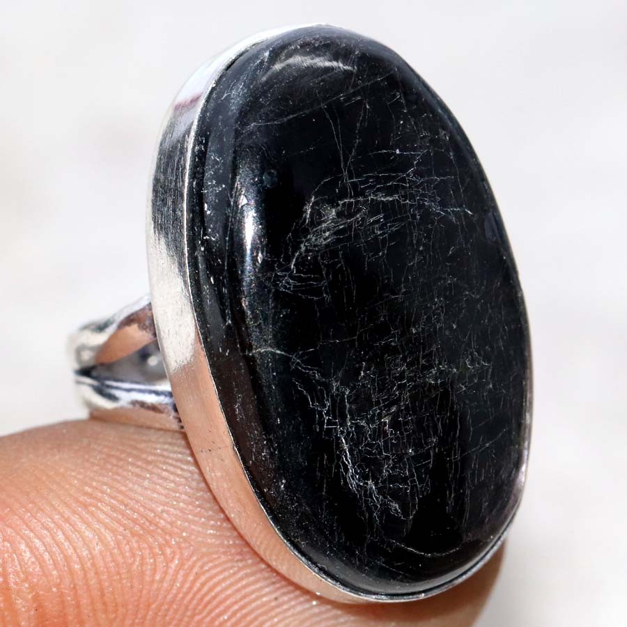 925 Silver Plated Hypersthene Ring US 6 Best Gift For Women MJ