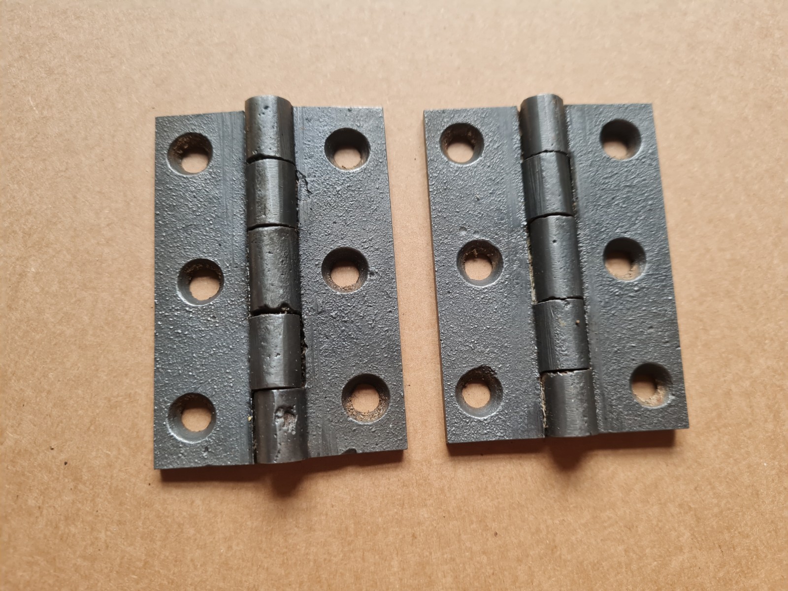 One Pair Of Old 3" cast iron Door/cupboard/door Hinges 200