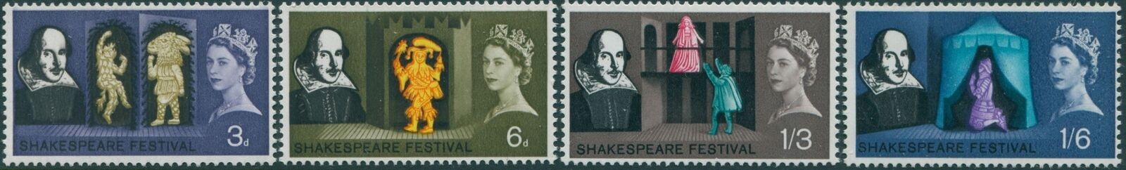 Great Britain 1964 SG646-649 QEII Shakespeare Festival MNH