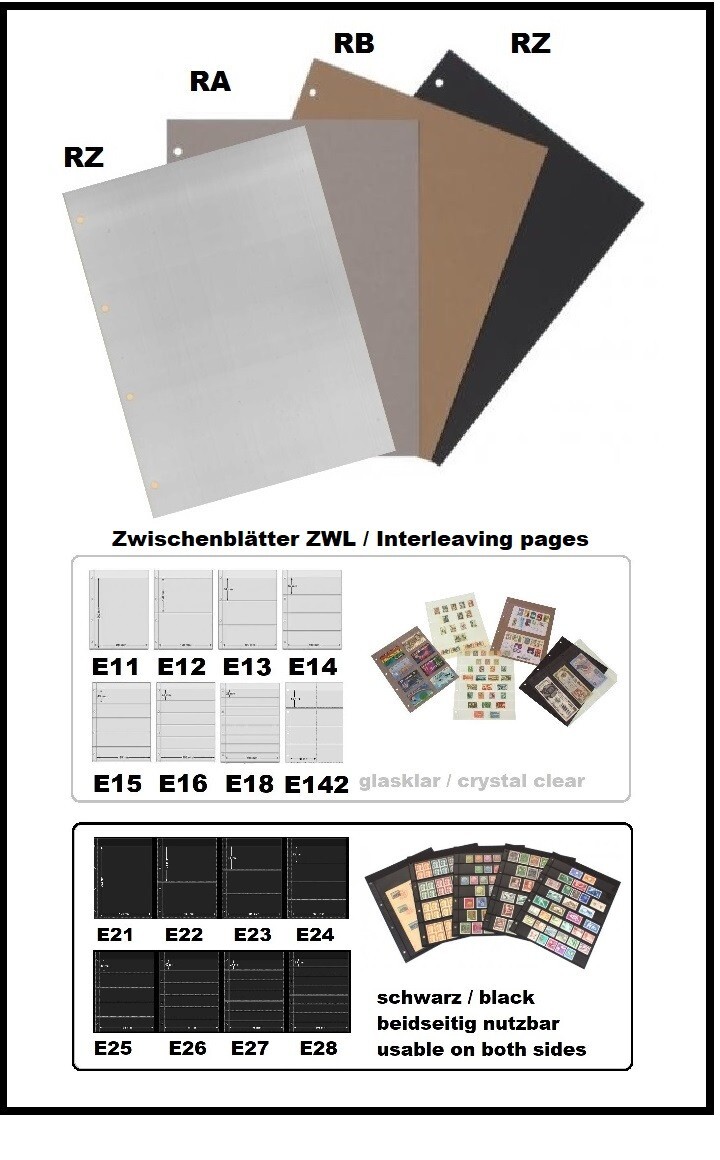 100 KOBRA RZ Sheets Interleaving Pages A4 Clear For Insert Sheets Combi E10 28