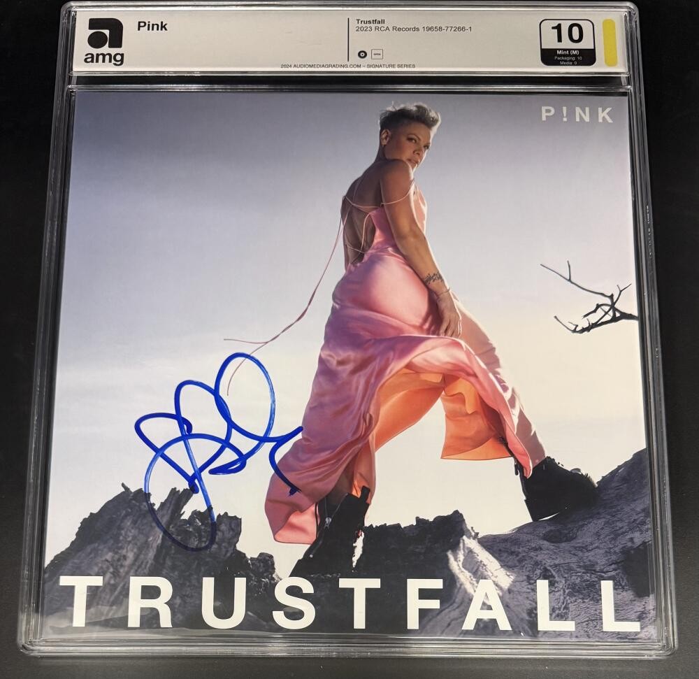 Pink P!nk Signed Autograph Trustfall Vinyl Record Album LP AMG w/ JSA COA