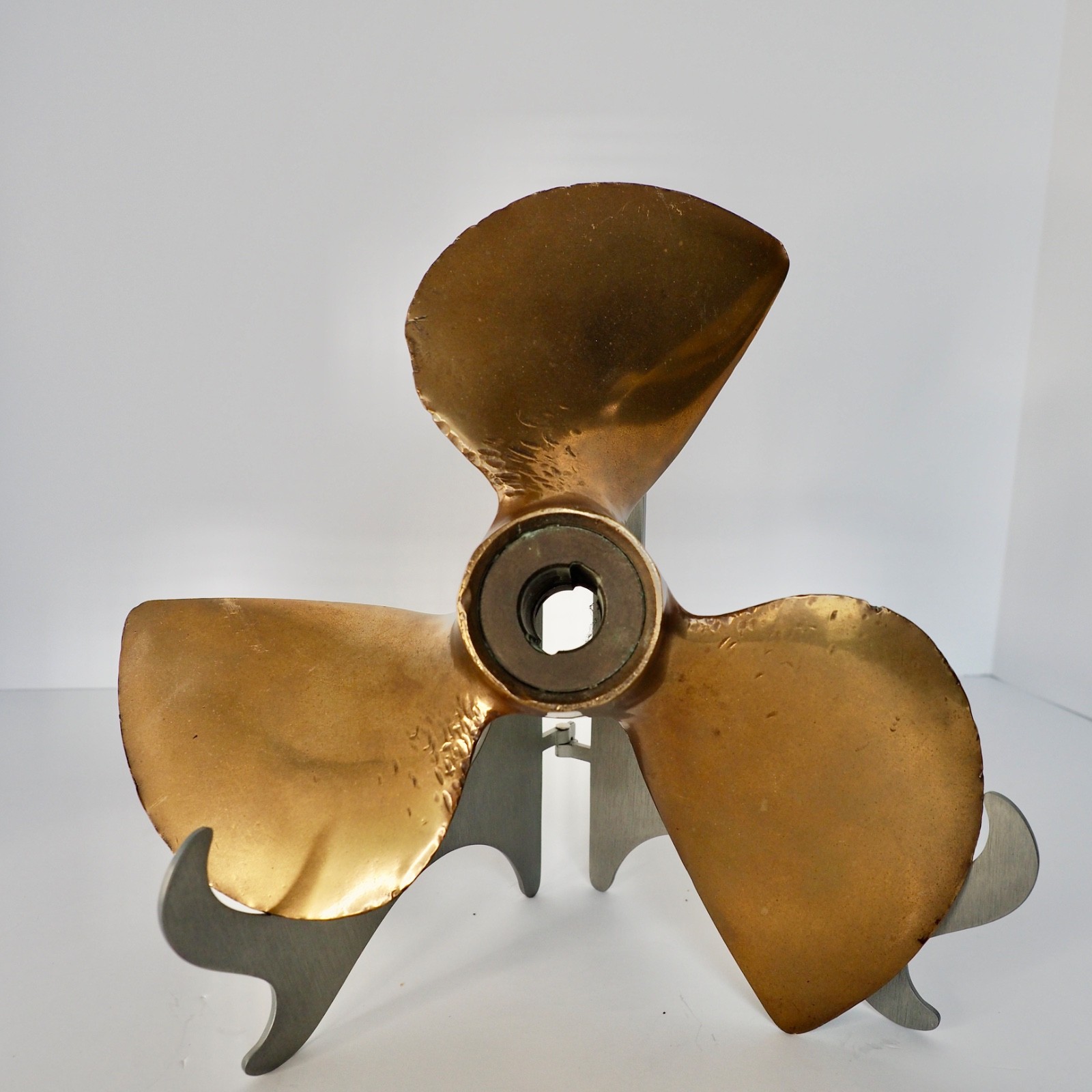 Antique Bronze Boat Propeller 10.25” 3-Blade Marine Prop Marked Columbian L6KB