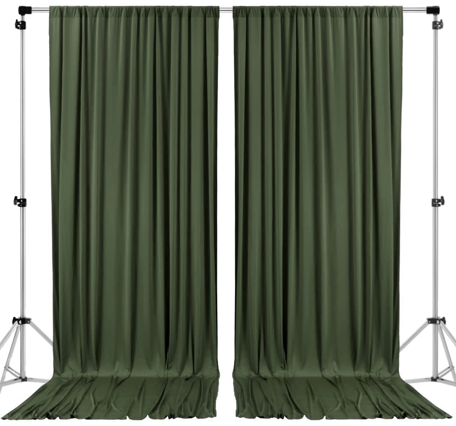 AK TRADING CO. 10 feet x 8 feet IFR Polyester Backdrop Drapes Curtains Panels...