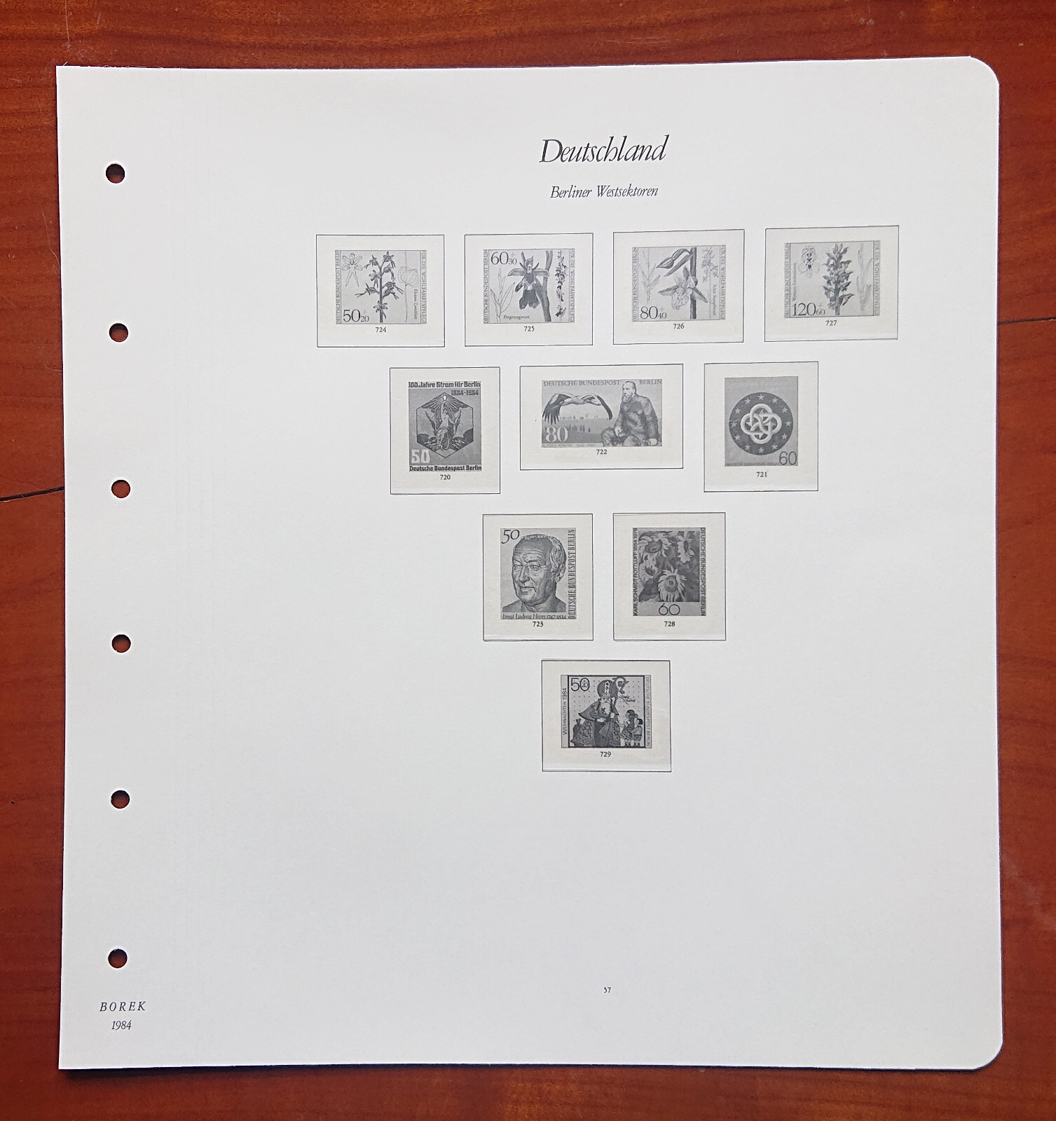 Vordruckblatt Germany Berlin Westsektoren Borek 1984 S.S.57 Plants Power