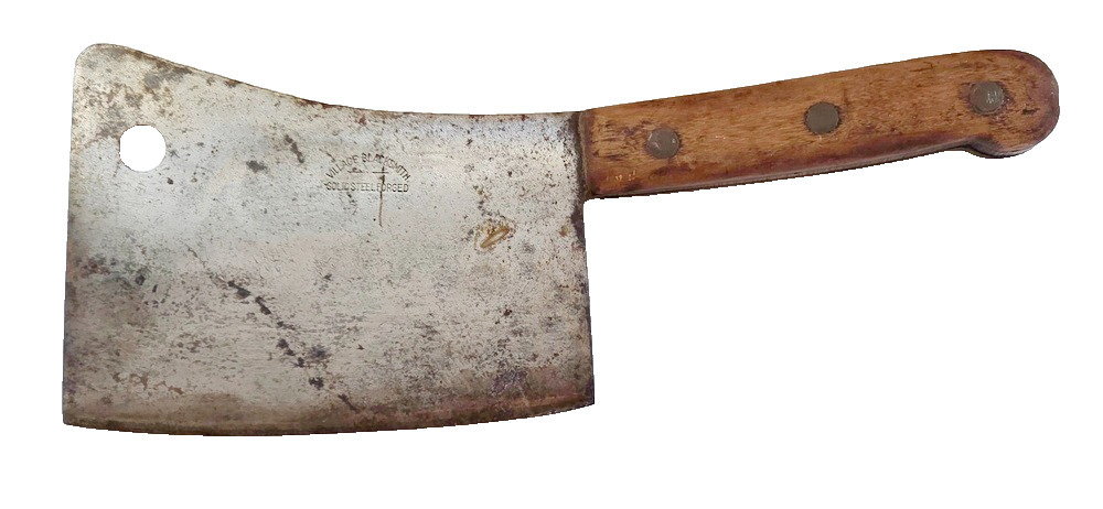 Antique No. 7  Village Blacksmith Solid Steel Forged,  Meat Cleaver, VERY SHARP
