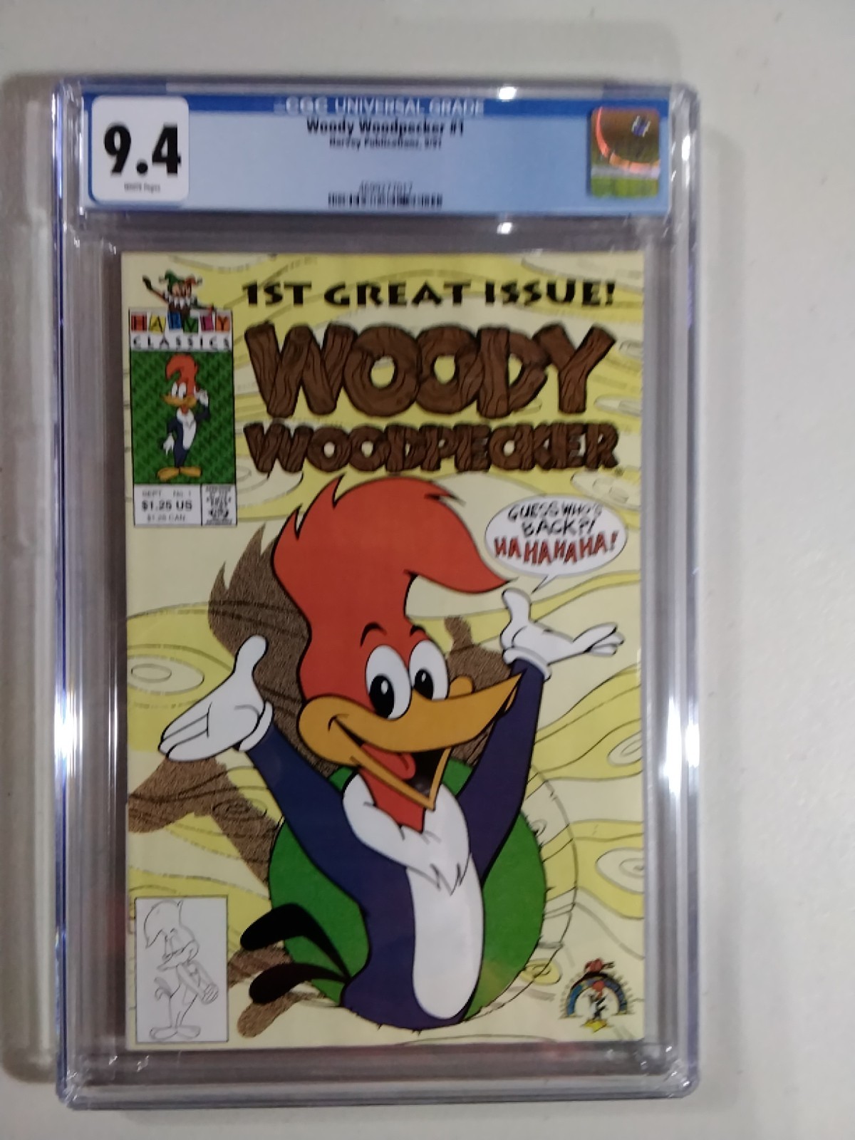 Woody Woodpecker #1 (Harvey September 1991) CGC 9.4